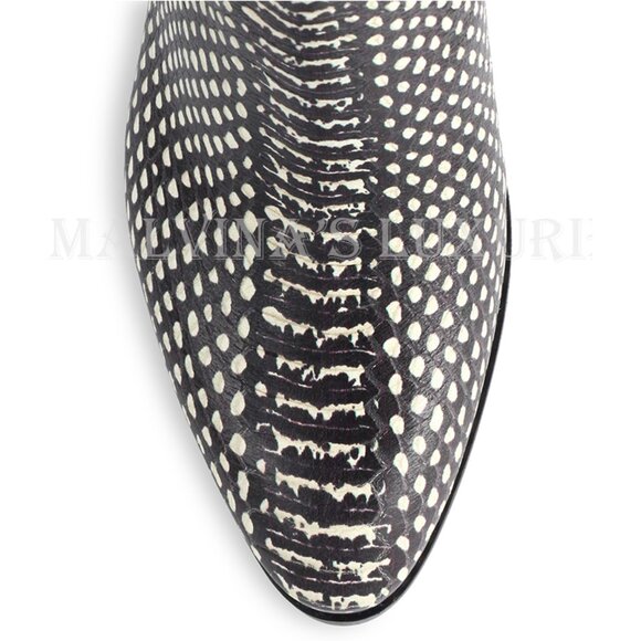 GIUSEPPE ZANOTTI BOOTS SNAKE EMBOSSED LEATHER ANKLE BOOTIES sz IT 39 US 9 - Picture 7 of 7